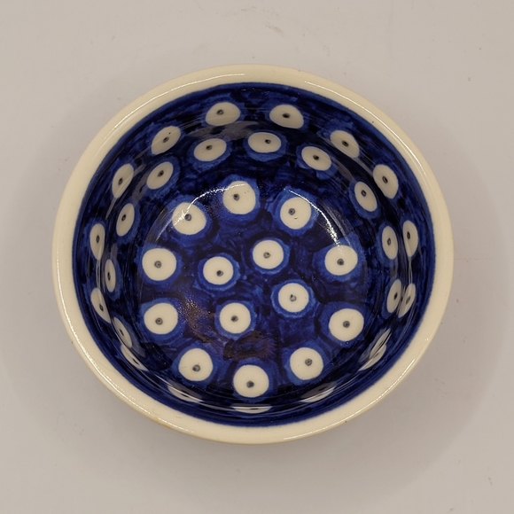 Vintage Original Bunzlau Germany Pottery Spotted Bowl 4" - Picture 3 of 6